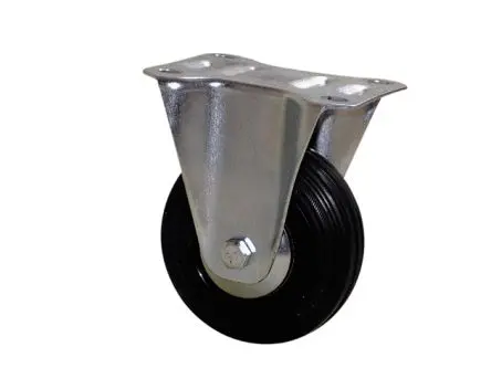 Produktfoto 1 von Guitel Hervieu Feststehend Rolle, Rad ø 80 mm, 80 kg, Ges H. 107 mm, Rad B. 35 mm, Gummi