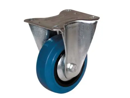 Produktfoto 1 von Guitel Hervieu Feststehend Rolle, Rad ø 125 mm, 150 kg, Ges H. 156 mm, Rad B. 32 mm, Gummi
