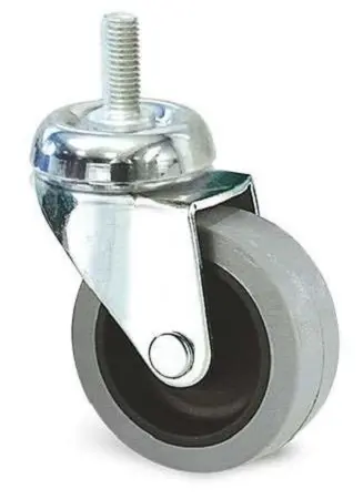 Guitel Hervieu Drehlager Lenkrolle, Rad ø 50mm, 35kg, Ges H. 67mm, Rad B. 18mm, Gewindebolzen, Gummi-Material
