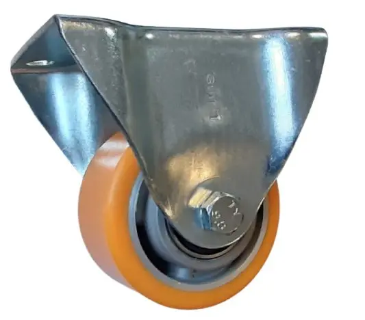Produktfoto 1 von Guitel Hervieu Fest Lenkrolle, Rad ø 100mm, 400kg, Ges H. 140mm, Rad B. 50mm, 135 x 115mm, Platte, Polyurethan-Material