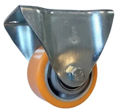 Produktfoto 1 von Guitel Hervieu Feststehend Rolle, Rad ø 100 mm, 400 kg, Ges H. 140 mm, Rad B. 50 mm, Polyurethan