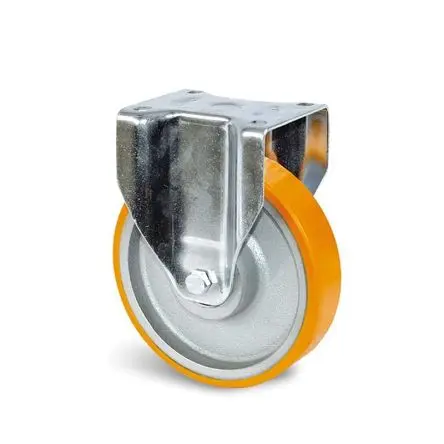 Produktfoto 1 von Guitel Hervieu Feststehend Rolle, Rad ø 250 mm, 800 kg, Ges H. 292 mm, Rad B. 50 mm, Polyurethan