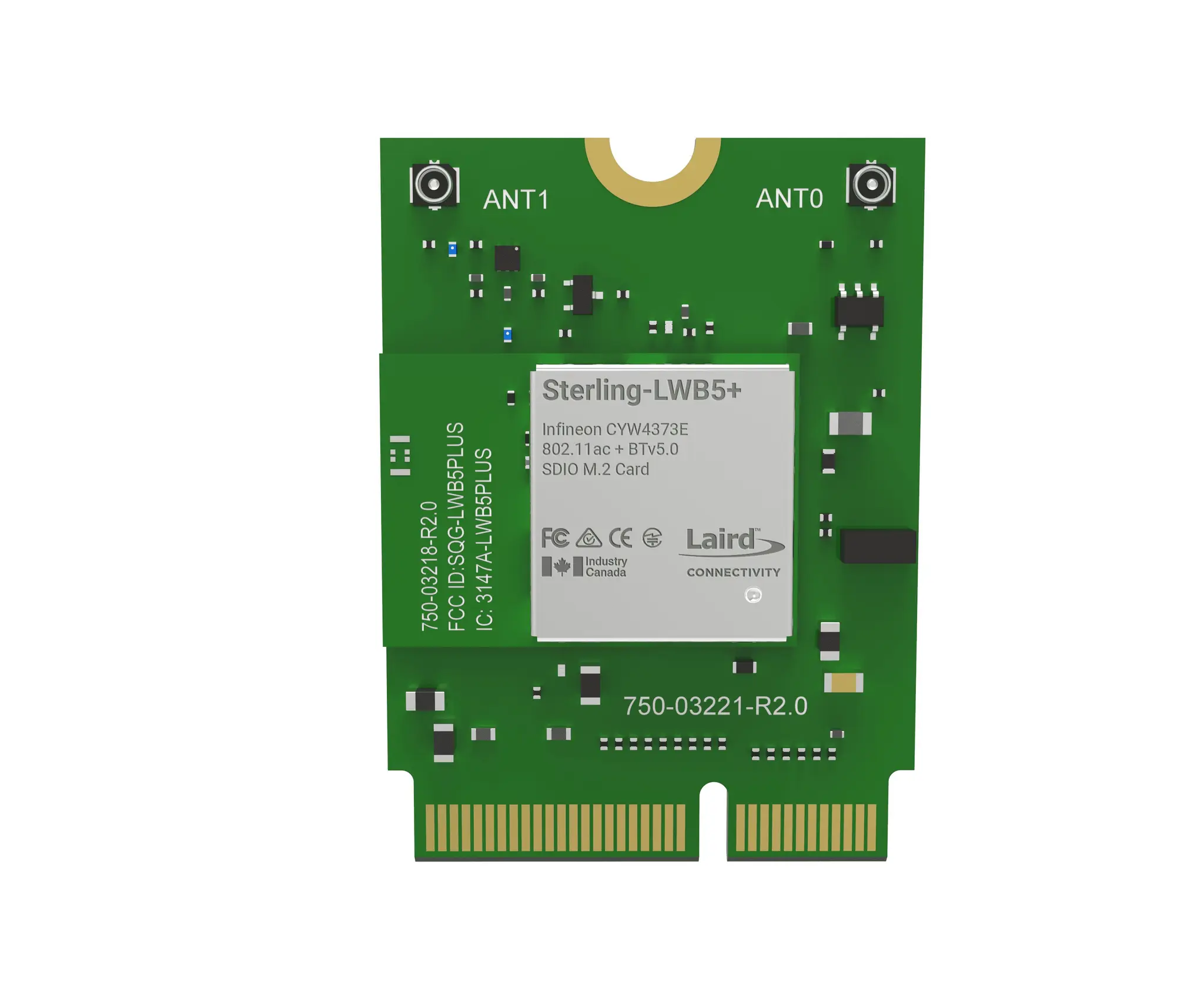 Produktfoto 1 von Ezurio WiFi- und Bluetooth-Modul 3.3 V Nein IEEE 802.11n, 802.11a, IEEE 802.11b/g, IEEE 802.11ac