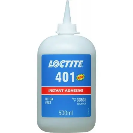 Produktfoto 1 von Loctite Loctite 401 Sekundenkleber Cyanacrylat Flüssig Klar, Flasche 500 g