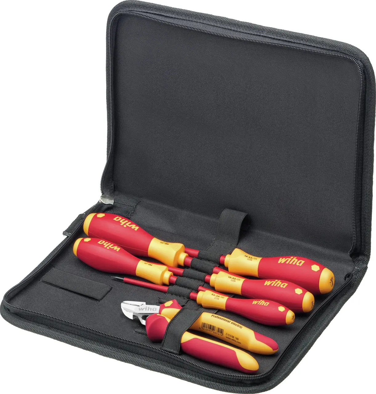 Produktfoto 1 von Wiha VDE 1000V zugelassen Elektriker-Werkzeugsatz Werkzeugsatz, Tasche 7-teilig