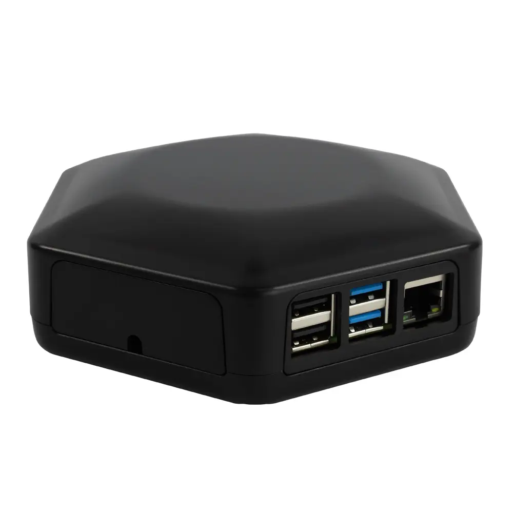 Produktfoto 1 von CAMDENBOSS ROCK SBC – Gehäuse für ROCK 4C+ und ROCK 5A Einplatinencomputer Schwarz ABS