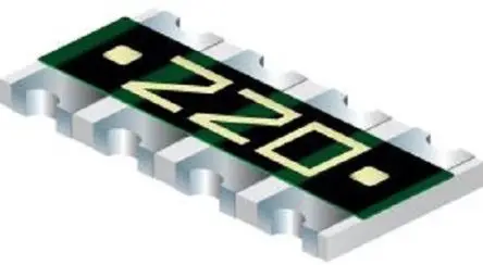 Produktfoto 1 von AEC-Q200 Bourns Serie CAY16 Widerstands-Array ISOL, 4 x 10 Ω, 0.25 W 1 %, Bauform 1206 Konvex