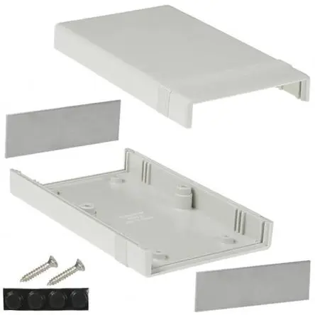 Produktfoto 1 von Hammond, Schalengehäuse, Grau, Schwarz, Hellgrau, ABS, IP54 36 mm, 157 mm, 94 mm, 1598