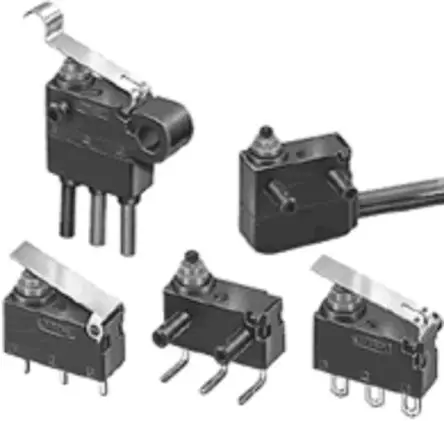 Produktfoto 1 von Omron D2HW Endschalter, Stiftstößel SPST, IP40, Gold 125V