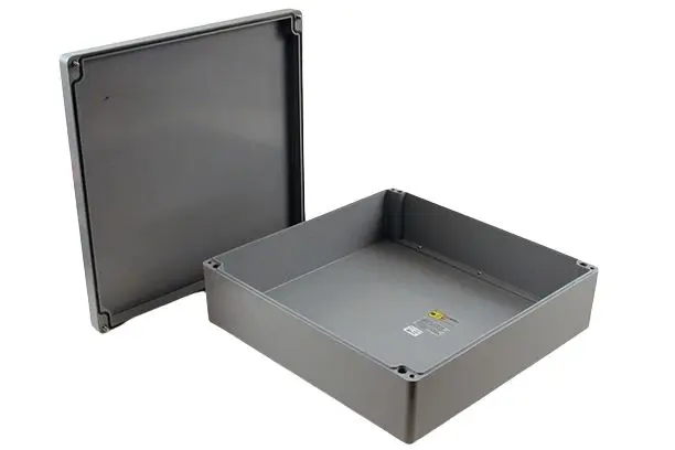 Produktfoto 1 von Hammond 1590ZGRP; Gehäuse; GF Polyester; Grau; IK08 IP66 Breite 400 mm Höhe 120 mm Länge 405 mm