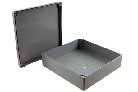 Produktfoto 1 von Hammond 1590ZGRP; Gehäuse; GF Polyester; Grau; IK08 IP66 Breite 400 mm Höhe 120 mm Länge 405 mm