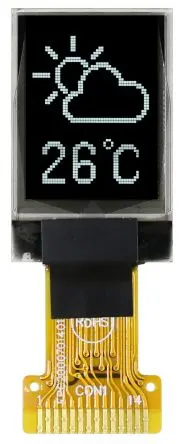 Produktfoto 1 von Midas 0.71 Zoll Weiß OLED-Display 48 x 64 pixel, 12.14 x 16.3 mm / 22,0:1,3 Passiv-Matrix COT I2C