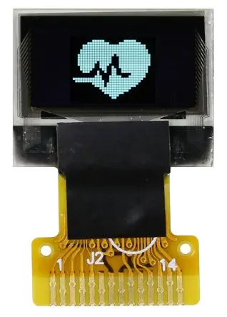 Produktfoto 1 von Midas 0.49 Zoll Weiß OLED-Display 64 x 32 Pixel, 12.58 x 6.58 mm / 11,6:1,3 Passiv-Matrix COT I2C