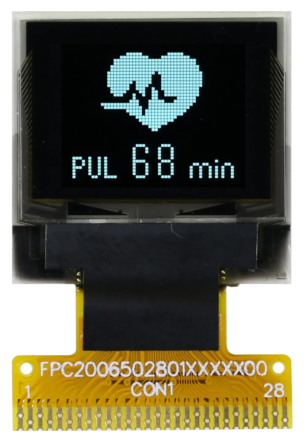 Produktfoto 1 von Midas 0.66 in Weiß OLED-Display 64 x 32 pixel, 15.42 x 12.06 mm / 18,10:1,3 Passiv-Matrix COT