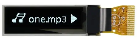 Produktfoto 1 von Midas 0.84 Zoll Weiß OLED-Display 96 x 16 Pixel, 23.1 x 5.5 mm / 9,2:1,3 Passiv-Matrix COT I2C