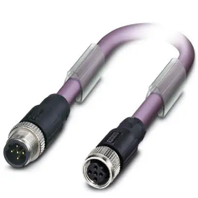 Produktfoto 1 von Phoenix Contact SAC-2P, 5-polig Buskabel, M12, Gerade Stecker 5 / M12 Buchse, Länge 2 m