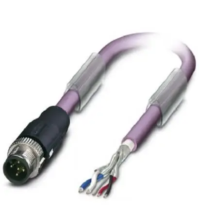 Produktfoto 1 von Phoenix Contact SAC-5P, 5-polig Buskabel, M12, Gerade Stecker 5 / M12 Stecker, Länge 2 m