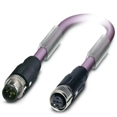 Produktfoto 1 von Phoenix Contact SAC-5P, 5-polig Buskabel, M12, Gerade Stecker 5 / M12 Buchse, Länge 1 m