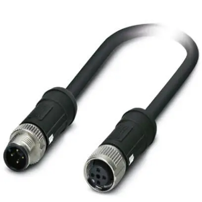 Phoenix Contact SAC, 4-polig Sensor-Betätigungselementkabel, M12, Gerade Stecker / M12, Gerade Buchse, Länge 5 m