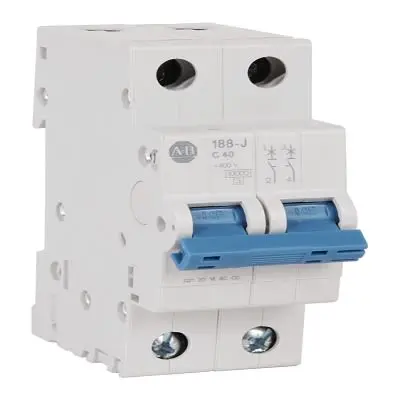 Produktfoto 1 von Allen Bradley 188 Miniaturüberlastschalter Typ D, Pol 2-polig 4A 400V ac, Abschaltvermögen 15 kA 188 Regional 96 V dc