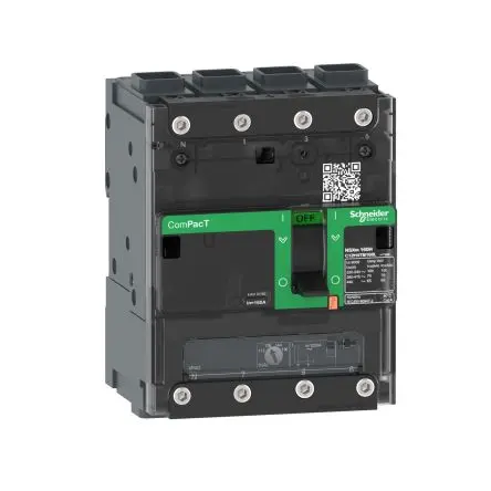 Produktfoto 1 von Schneider Electric ComPact NSX ComPacT NSXmB, Kompaktschutzschalter 4-polig, 100A / Abschaltvermögen 25 kA 690V ac