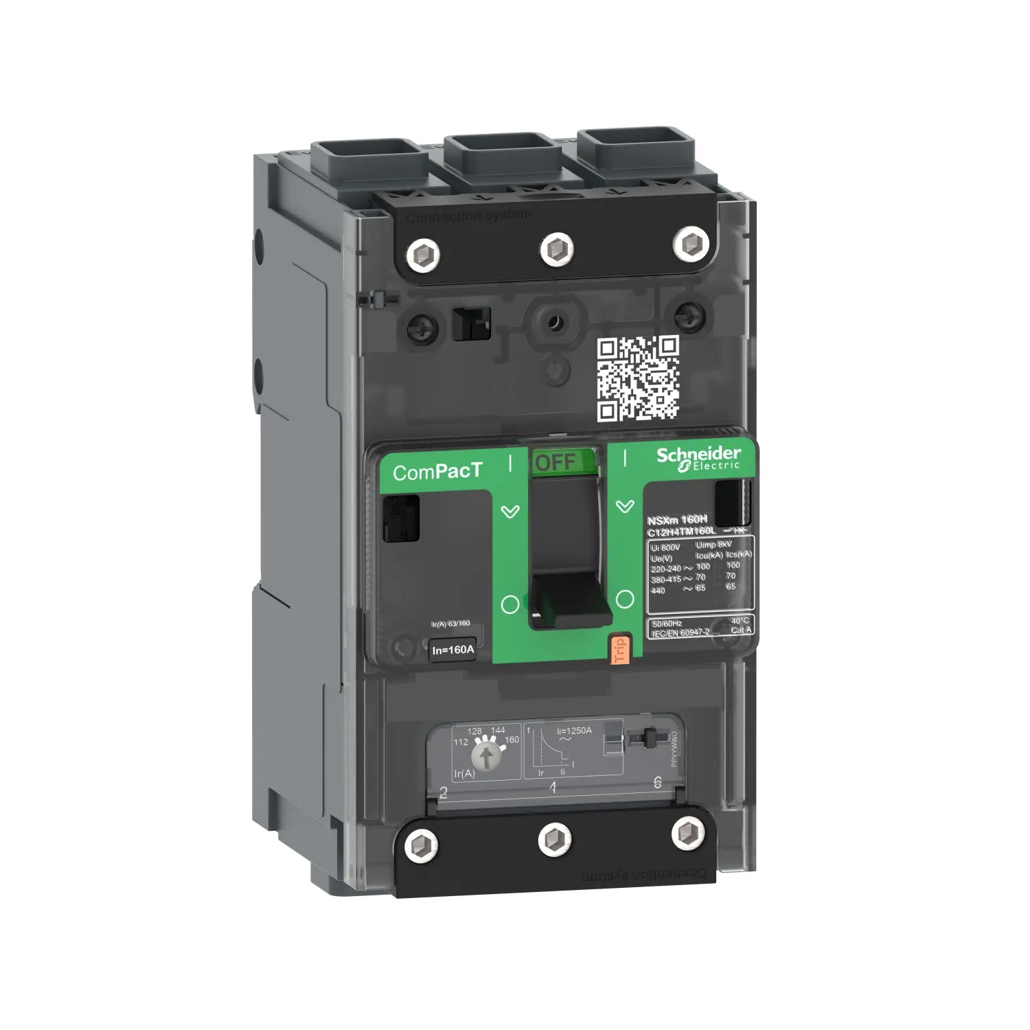 Schneider Electric ComPact New Generation ComPacT NSXmB, Kompaktschutzschalter 3-polig, 100 A / Abschaltvermögen 25 kA