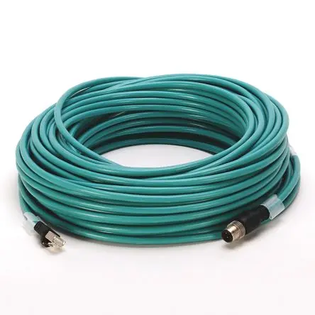 Produktfoto 1 von Allen Bradley 1585D Cat5e Ethernet-Kabel, 3 m, Grün Geflecht, Folie, Aussen ø 0.32 Zoll Außen-ø , Polyvinylchlorid