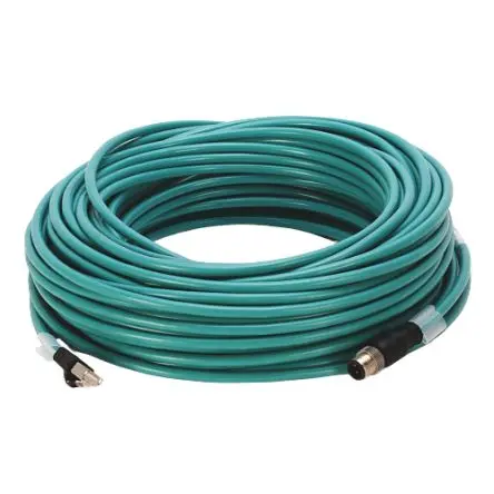 Produktfoto 1 von Allen Bradley 1585D Cat5e Ethernet-Kabel, 30 m, Grün Geflecht, Folie, Aussen ø 0.32 Zoll Außen-ø , Polyvinylchlorid