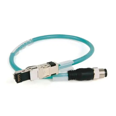 Produktfoto 1 von Allen Bradley 1585D Cat5e Ethernet-Kabel, 8 m, Grün Geflecht, Folie, Aussen ø 0.32 Zoll Außen-ø , Polyvinylchlorid