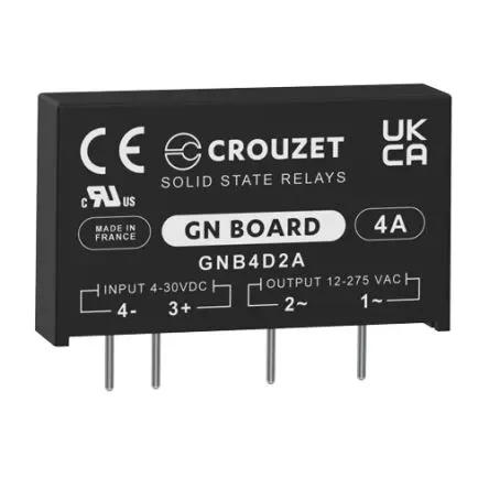 Produktfoto 1 von Crouzet GND Board Leiterplattenmontage Halbleiterausgang, SPST 275 V eff. 30V / 4 A