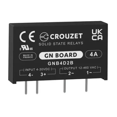 Produktfoto 1 von Crouzet GND Board Leiterplattenmontage Halbleiterausgang, SPST 460 V eff. 30V / 4 A
