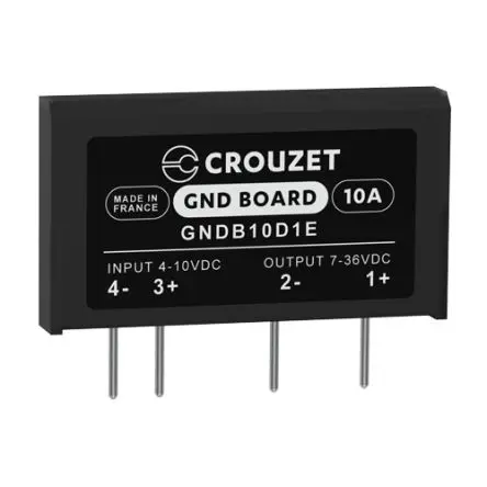 Produktfoto 1 von Crouzet GND Board Leiterplattenmontage Halbleiterausgang, SPST 36 V eff. 10V / 10 A