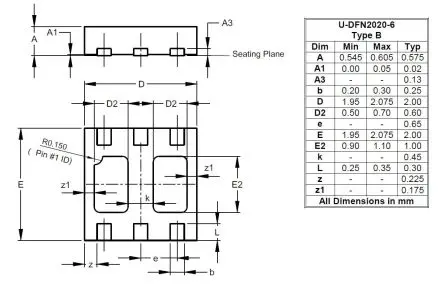 Produktfoto 1 von DiodesZetex Typ P, Typ N-Kanal MOSFET 30 V 0.8 W UDFN-2020-6