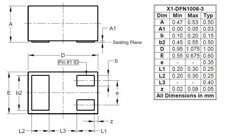 Produktfoto 1 von DiodesZetex DMP Typ P-Kanal, Oberfläche MOSFET Erweiterung 12 V / 10.7 A 1.73 W, 3-Pin X1-DFN1006-3