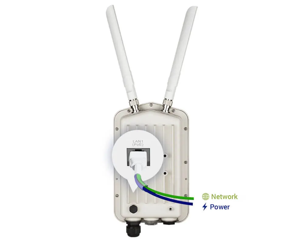 Produktfoto 1 von D-Link Nuclias Wireless AC1300 Wave 2 Outdoor Cloud‑Managed Access Point Drahtloser Zugangspunkt, 1300Mbps 1-Port