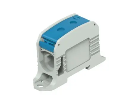 Produktfoto 1 von Entrelec 1SNF Anschlussklemmenblock 2 Blau, Grau, 1kV ac Kabel