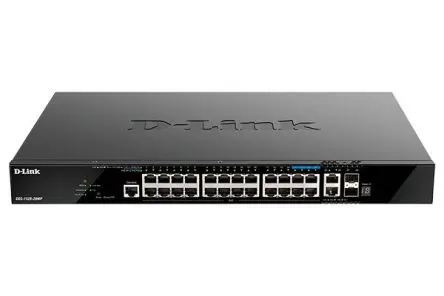 Produktfoto 1 von D-Link 28-Port Layer 3 Stackable Smart Managed Max PoE Switch with 10G Uplinks Verwalteter Switch 28-Port Smart Power