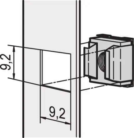 Produktfoto 1 von nVent SCHROFF Käfigmutter M5 Stahl Verzinkt für Tafelstärken von 1.8 mm - 2.6 mm