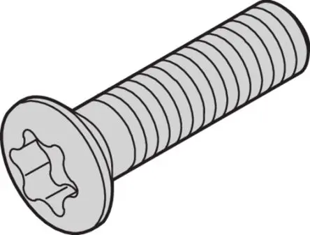Produktfoto 1 von nVent SCHROFF Senkkopf Kreuzschnitt Schraube Maschinenschraube Stahl Vernickelt 8 mm