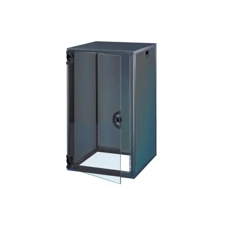 Produktfoto 1 von nVent SCHROFF Serie Novastar Server-Rack, 16 U, Stahl, Ges H. 767 mm, RAL 7035, Schwarz RAL 7021 600 mm 553 mm