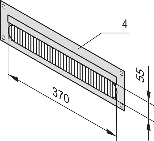 nVent SCHROFF Kabeleinführungsblende Kabeleinführungsblende zur Verwend.mit Novastar und Eurorack, Stahl 370 mm 370 mm