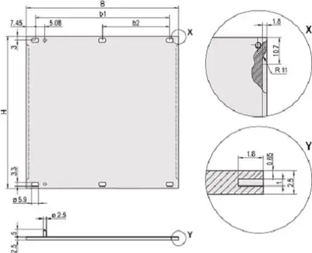 Produktfoto 1 von nVent SCHROFF Aluminium Frontplatte 6 U 60.6mm