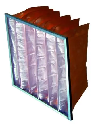 RS PRO CU6 Hydrophobie Taschenfilter, Typ Beutelfilter, M6, 6-Taschen B: 592 mm H: 592 mm T: 300 mm