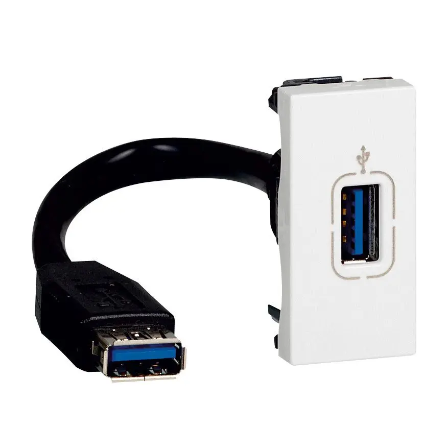 Produktfoto 1 von Legrand MOSAIC USB-Buchse USB Innen Absolut Weiß