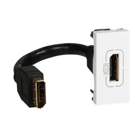 Produktfoto 1 von Legrand, Buchse MosaicTM DisplayPort-Kabel A USB Typ A B USB Typ A - Buchse, 150 mm ABS/Polycarbonat