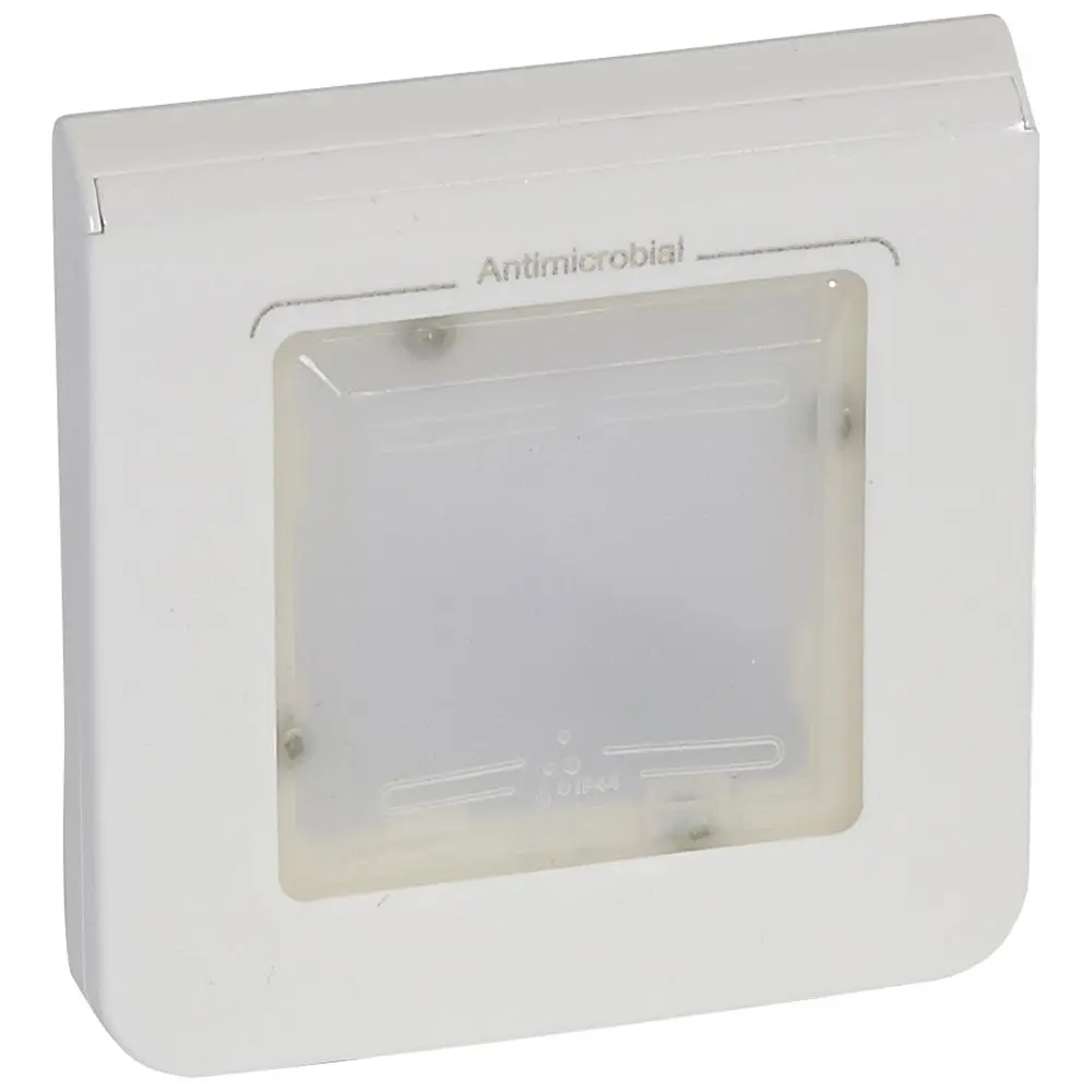 Produktfoto 1 von Legrand Mosaic IP 44 Einsatzplatte Weiß Polyglass, Polypropylen, Membran H. 93 mm