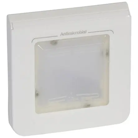 Produktfoto 1 von Legrand Mosaic IP 44 Einsatzplatte Weiß Polyglass, Polypropylen, Membran H. 93 mm
