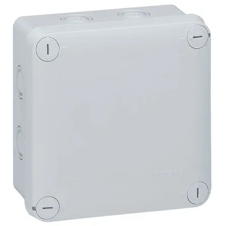 Produktfoto 1 von Legrand Polyamid, Polypropylen, ABS, Elastomer Abzweigdose Weiß, Grau IP55 Breite 121mm Höhe 50 mm Länge 121 mm