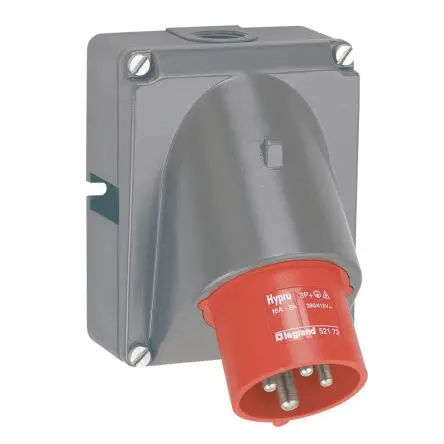 Produktfoto 1 von Legrand 5 Netzstecker Schwarz 3P+N+PE, 415V, Oberfläche IP44 16A