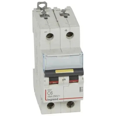 Produktfoto 1 von Legrand Miniaturüberlastschalter Typ C, Pol 2-polig 6A, Abschaltvermögen 16 kA 230 V dc